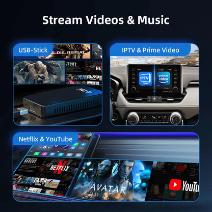 2025 NEW Upgrade Pairr Max Pro-Netflix /YouTube/ IPTV/TikTok Wireless CarPlay/ Android Auto Car Box